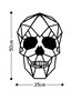 Wallity Skull Escultura de Pared de Metal Negra